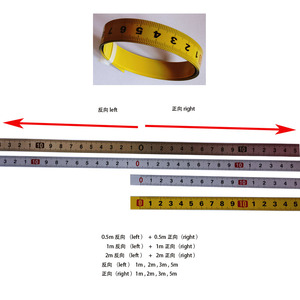 Стальная самоклеящаяся измерительная лента только стальная линейная лента 1 м-100 м металлическая плоская линейка левосторонняя правая мягкая линейка для чтения - Product Image 2