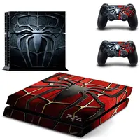 Spiderman para PS4 Piel de vinilo para Sony Playstation 4 Control de consola etiqueta y 2 Gamepad del regulador del Manttee etiqueta