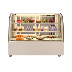 Vitrine de dessert aux fruits incurvée à température unique commerciale <span class=keywords><strong>petit</strong></span> congélateur de bureau pour fruits confits plats frais - Product Image 5