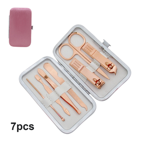 Coupe-ongles rose en acier inoxydable, ensemble de manucure, outils de pédicure portables pour orteils du visage, 18 pièces - Product Image 3