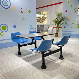 Restaurant &amp; Hotel Supplies Furniture Restaurant <strong>Tables</strong> and Chairs Set 4-seat School <strong>Canteen</strong> Steel <strong>Tables</strong> and Chairs - Product Image 4