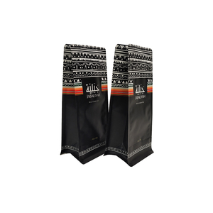 Papier d'aluminium laminé imprimé sur mesure sac de <span class=keywords><strong>pochette</strong></span> à fond plat à huit joints latéraux pour café sac d'emballage alimentaire pour animaux de compagnie - Product Image 3