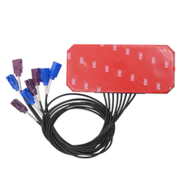Antenne Combo Multi-Bandes MIMO 8-en-1 GPS GNSS 3G 4G 5G WiFi V2X Verticale ABS Étanche Omnidirectionnelle pour Véhicules et Équipements Industriels