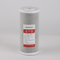 Cartouche de filtre à charbon actif CTO standard de 10 pouces en coque de noix de coco pour la réduction du chlore et des odeurs dans la purification de l'eau