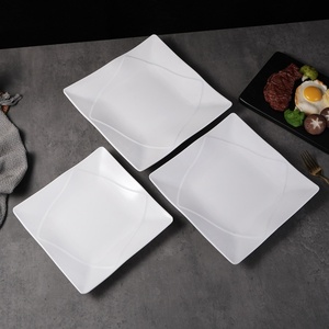 Assiette carrée en mélamine de 7/8/9/10/11 pouces au design moderne, écologique, pour restaurant, buffet, service traiteur - Product Image 3