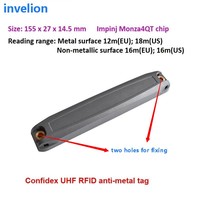 Excellente étiquette RFID UHF anti-métal Confidex en ABS haute résistance de 1 à 5 m avec puce Impinj Monza 4QT pour la gestion du suivi en entrepôt