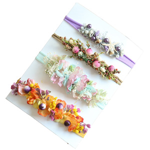 Vintage <strong>Baby</strong> Boy Pearl <strong>Headband</strong> Boho <strong>Baby</strong> Girl Flower Hair Band Lovely Newborn Photography Headpiece Props Studio Accessories - Product Image 6