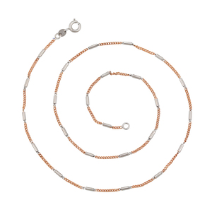 Ag corrente para colar banhado a ouro, corrente para colar de 45cm, banhado a ouro, dourado