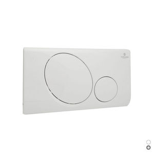 Plaque de bouton poussoir pour toilettes encastrées, chromée, modèle ancien - Product Image 1