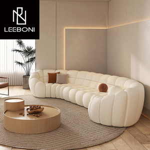 Muebles multifunción para el hogar hechos a medida, Tela Gris eléctrica, muebles italianos de lujo para sala de estar, sofá moderno - Product Image 5