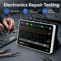 Fnirsi 1013D Versi Standar Osiloskop Digital Portabel Pintar Genggam Dua Kanal 1GSa/s Laju Pengambilan Sampel 100MHz Multimeter