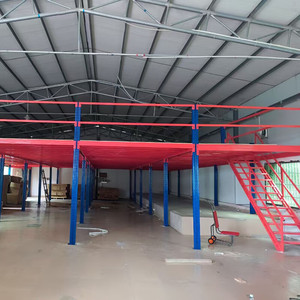 Système de rayonnage en acier pour entrepôt, plateforme de stockage, étagères sans boulons avec accès par escalier - Product Image 4