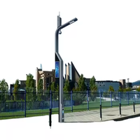 Poteau d'éclairage intelligent personnalisé pour ville connectée avec caméra intégrée, écran LED et station de base 5G pour routes urbaines extérieures (en métal)