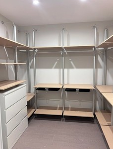 Armario Vestidor Abierto con Estantes, <span class=keywords><strong>Sin</strong></span> <span class=keywords><strong>Puertas</strong></span>, Diseño Moderno Personalizado para Exportación, Armario Vestidor al por Mayor - Product Image 6