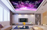 Guangzhou Ihouse 3D Paysage Nuit Étoilée Ciel KTV bar Discothèque Plafond Mural Papier Peint