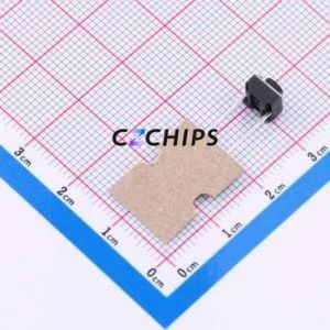 TSB06153-050B832BA-L2000 Tactile Switch Through hole,6.1x6.1mm Switch Single Pole Single Throw Round Button 2.5N 6.1mm - Product Image 2