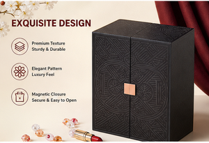 Custom Black 24 Days Advent Calendar <b>Box</b> with Drawers Rigid Cardboard <b>Christmas</b> Blind <b>Box</b> Mystery Packaging Gift Wholesale - Product Image 5