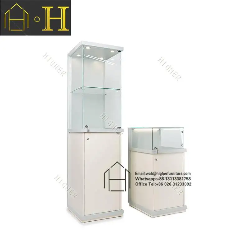 Hochwertiges Luxus-Glas-Theken display mit Glas vitrine