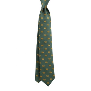 Qualité Chine Fournisseur En Gros Hommes Personnalisé <span class=keywords><strong>Cravate</strong></span> De Luxe Vert Couronne D'or 100% Soie Jacquard Tissé Hommes Chic Cou Cravates Nouveau - Product Image 4