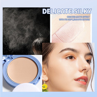 Poudre de visage mate à contrôle d'huile en huit couleurs, poudre fixante mate longue durée, anti-eau, anti-cernes, poudre pressée pour le maquillage