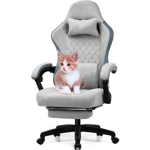 <span class=keywords><strong>Fauteuil</strong></span> rotatif JL pour ordinateur de jeu le moins cher 2025 <span class=keywords><strong>fauteuil</strong></span> de jeu en <span class=keywords><strong>tissu</strong></span> gris chaise de joueur <span class=keywords><strong>avec</strong></span> <span class=keywords><strong>repose</strong></span>-pieds - Product Image 1