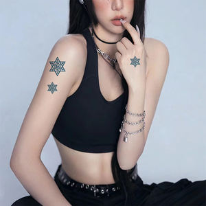 <span class=keywords><strong>Tatuajes</strong></span> de tamaño pequeño diseños de estrellas mano <span class=keywords><strong>cuello</strong></span> personalizado transferencia impermeable tatuaje temporal pegatinas - Product Image 1