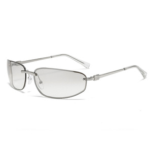 Nouvelles lunettes de soleil polarisées de style européen et américain, en métal, effet œil de chat, dégradé de couleurs, unisexes, tendance, UV400 - Product Image 2