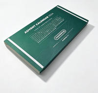 Cajas de Regalo de Calendario de Adviento con Puertas Desprendibles, Hechas con Materiales Reciclados Ecológicos, Personalizadas para la Cuenta Regresiva Navideña