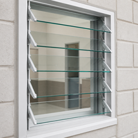 Glas-Lamellenfenstersystem für Hotel- und Schulgebäude