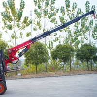 Grue à bras articulé pliable de 5 tonnes, directement de l'usine, pour chariot élévateur assorti