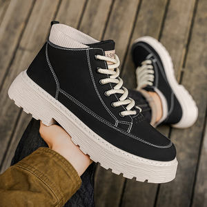 Мужские ботинки 2025: Новинка осени, британский стиль, высокие, для активного отдыха, ретро, рабочие, из ПУ, повседневные, универсальные, классические, модные, сетчатые, трендовые - Product Image 3