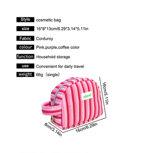 Bolsa de Maquillaje Cosmética Multicolor de Pana con Cierre Personalizado de <span class=keywords><strong>Isen</strong></span> Fashion, Plegable, Multifuncional, de Gran Capacidad, Portátil, para Viaje - Product Image 2