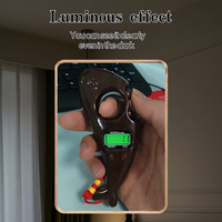Compteur numérique portable à motif bois pour perles de prière musulmanes, avec écran LCD, fonction Iqibla et Zikr, et fonction de comptage électronique pour chapelet