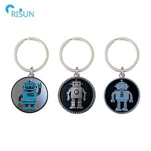 Fabricante personalizado esmalte suave esmalte duro <span class=keywords><strong>Golem</strong></span> Robot llavero llaveros colgante personalizado Robot llaveros - Product Image 3