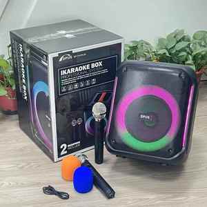 Loa Karaoke Bluetooth DP-1741PLUS <span class=keywords><strong>8</strong></span> inch siêu trầm với 2 micro không dây, đèn RGB, loa trầm chủ động, loa di động, hộp loa tiệc tùng - Product Image 5