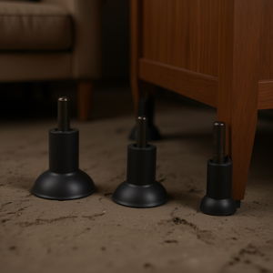 Ventouse 439 Pa avec pied en caoutchouc noir et tige métallique pour le nivellement et la stabilité des meubles - Product Image 3