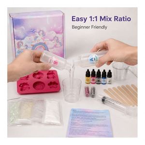 Kit de Moldeo de Silicona Líquida de Doble Botella para Marca Privada, con Moldes de Animales, Tintes, Lentejuelas, Aplicador, Vasos y Guantes de Seguridad - Product Image 2