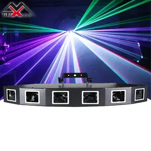 DJ Party stage Equipment lighting 6 heads RGB 3 in 1 scanning laser light for Bar Night Club