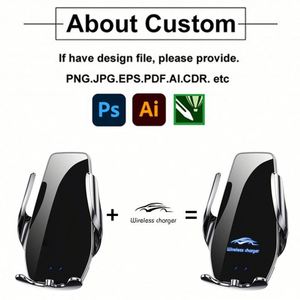 Custom Logo Air Vent Phone Cradle Car Phone Holder Magnetic Mount Holders <b>Stand</b> Car Mobile Phone Holders With <b>Wireless</b> <b>Charging</b> - Product Image 3