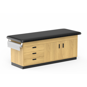 Table de traitement de <span class=keywords><strong>lit</strong></span> de massage <span class=keywords><strong>d</strong></span>'examen médical de style <span class=keywords><strong>d</strong></span>'armoire en bois de version plate 3 tiroirs 2 portes hôpitaux nommés - Product Image 3
