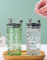 Tasses à thé/café/jus en verre de 330 ml avec paille pour boissons chaudes et froides – Prix usine