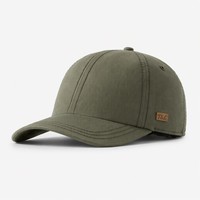 Casquette de baseball ajustable en sergé imperméable à 6 panneaux avec patch latéral en cuir et logo personnalisé – Vente en gros