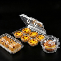 Contenants d'emballage en blister jetables en plastique PET transparent pour pain, gâteaux, salades de fruits et hamburgers