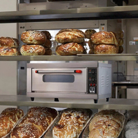 Four de Cuisson Électrique Industriel Commercial à 1 Plateau et 1 Bac, à Contrôle Numérique Automatique / Nouveau Four à Pain Portable pour Boulangerie