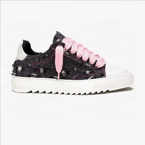 Sneakers en denim unisexes de luxe de haute qualité, semelle épaisse, style rétro punk streetwear, respirantes, chaussures décontractées pour la marche - Product Image 1