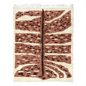 Moroccan Unique Beni Ourain <b>Rug</b> Hand Made Moroccan <b>Boho</b> Beni Ourain <b>Rug</b> Albertina Hand Knotted Wool Area <b>Rug</b> By ITHL - Product Image 1