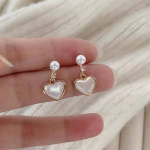 22510 Accessoires de perles DIY, boucles d'oreilles en argent S925, support vide, style tendance, boucles d'oreilles avec perles rondes de 7 à 9 mm - Product Image 2