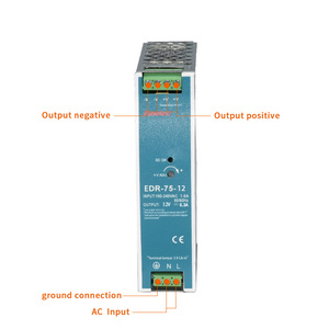 Alimentatore switching su guida DIN EDR-75-12V6A, alimentatore DC su guida DIN, vendita diretta dai produttori - Product Image 3