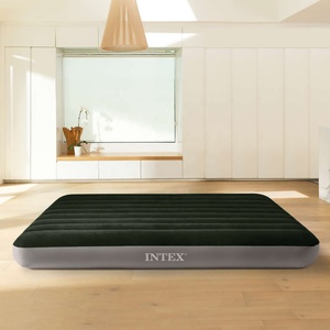 <span class=keywords><strong>INTEX</strong></span>-colchón inflable para acampada, cama de aire de tamaño Queen, color verde, flocado, para interior y exterior, 64109 - Product Image 1