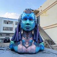 Statue de déesse robot gonflable lumineuse personnalisée pour la décoration d'événements musicaux de marque, d'activités festives et d'expositions d'art en galerie